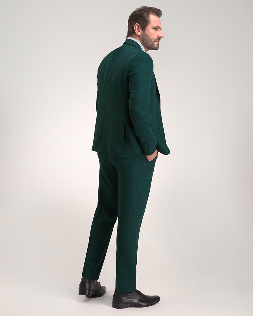 Terno Slim Fit Mescla Verde Grotto Ferreira