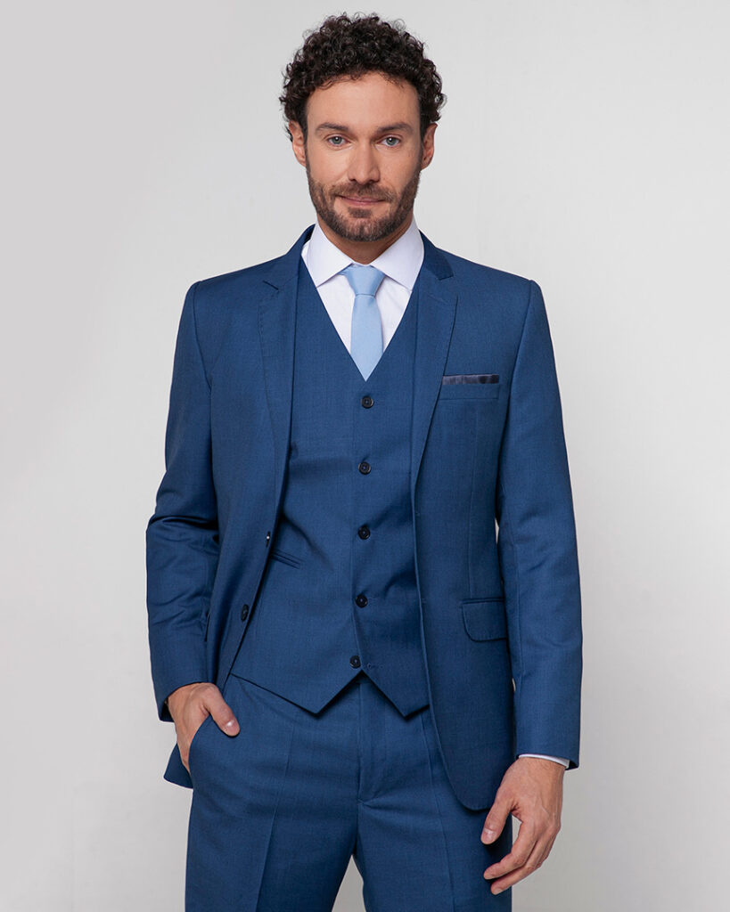 Terno Slim Fit Poliviscose Paris Azul Cobalto Grotto Ferreira 3160