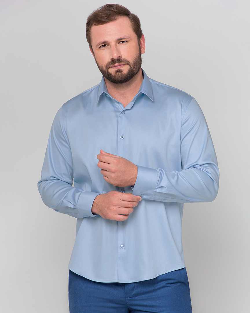 Camisa Social Azul