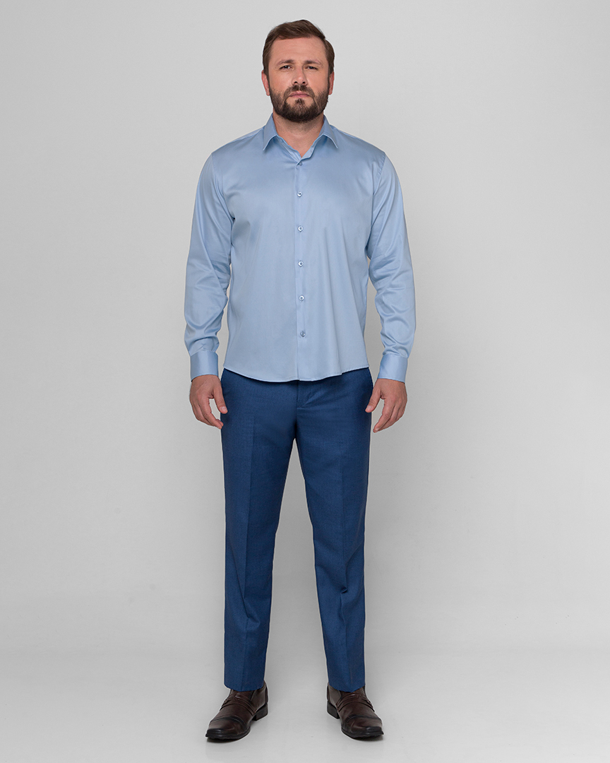 Camisa Social Azul
