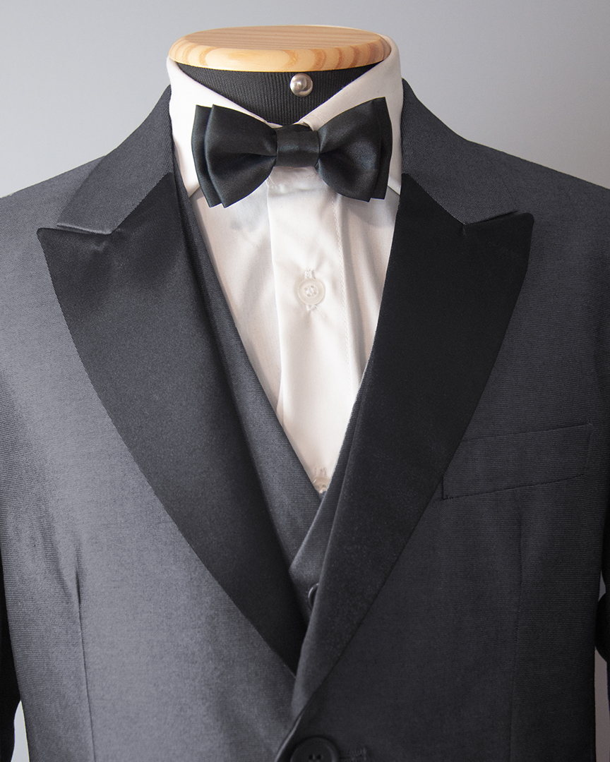 Smoking Slim Fit Poliviscose Grafite Infantil GF343556111