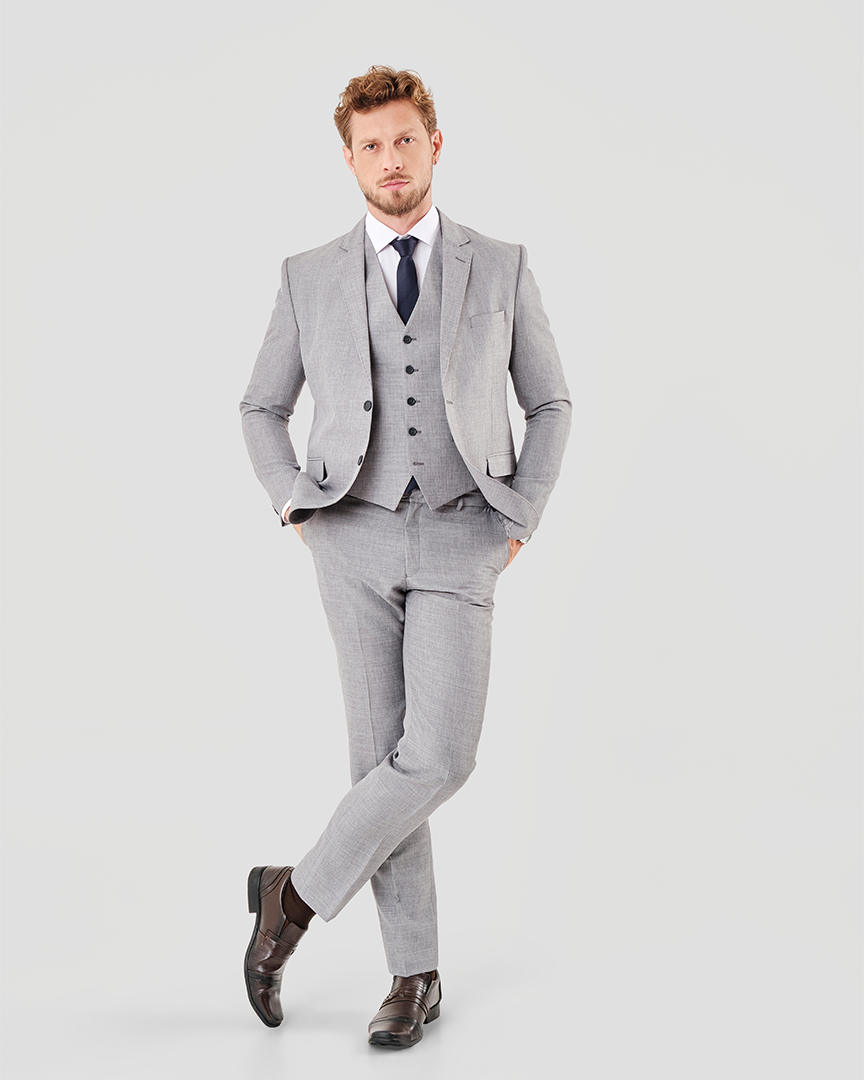 Terno Slim Fit Cinza Médio GF35219