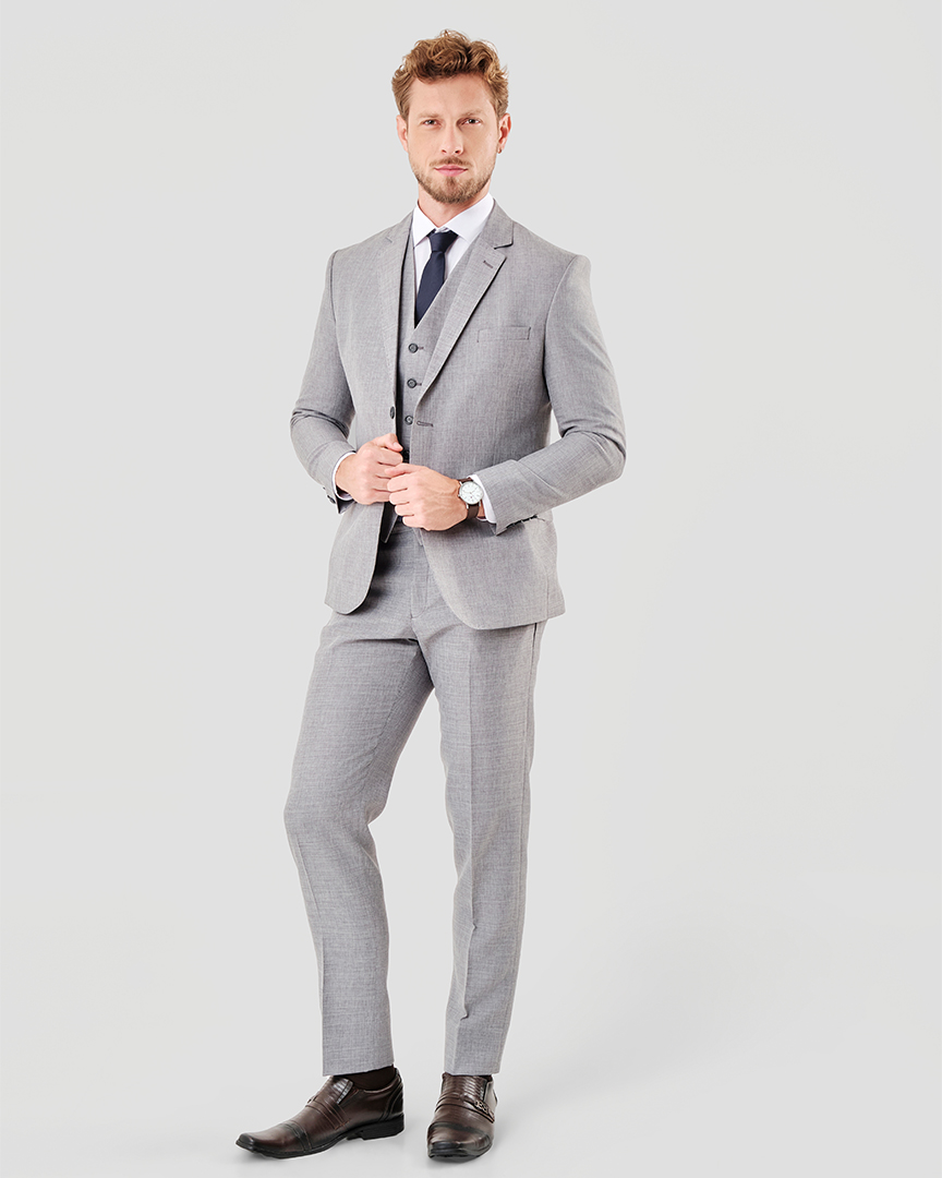 Terno Slim Fit Cinza Médio GF35219
