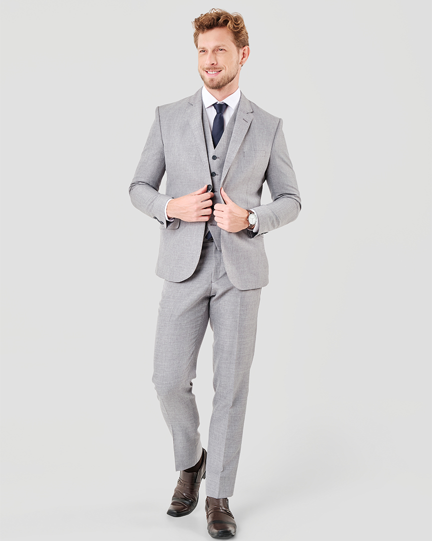Terno Slim Fit Cinza Médio GF35219