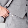 Terno Slim Fit Melange Cinza Médio GF35219