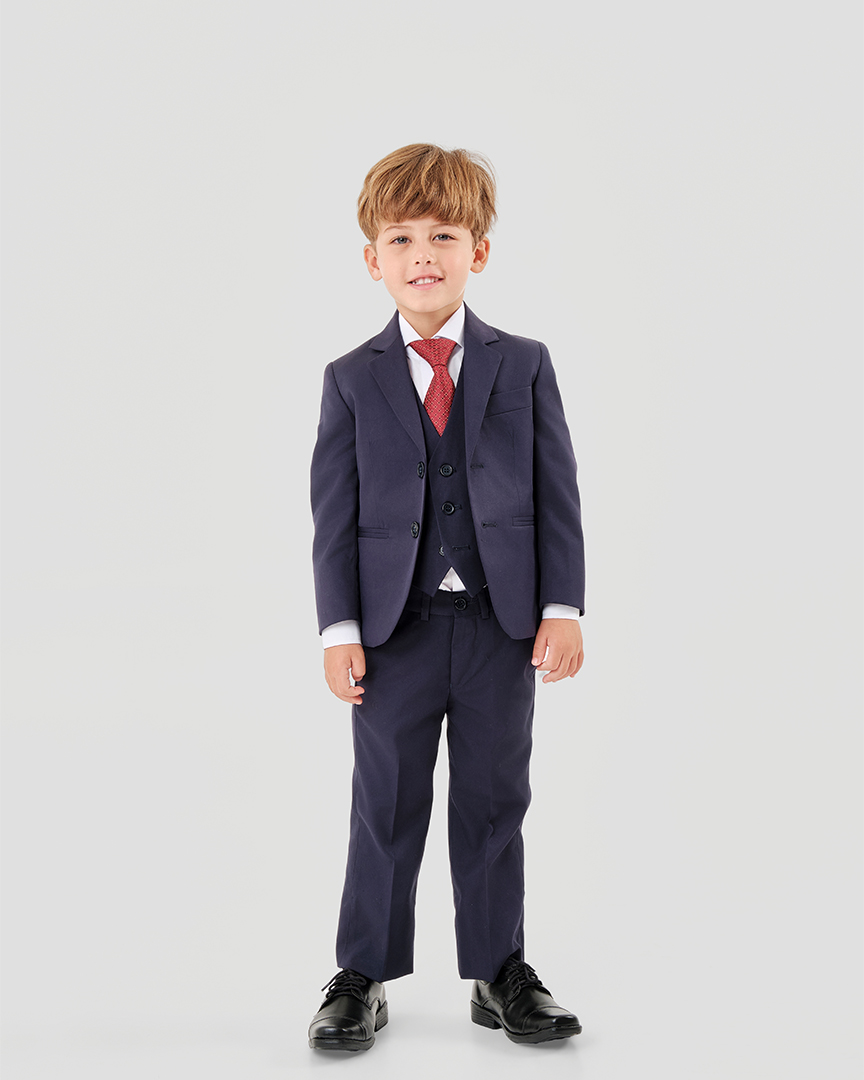 Terno Slim Fit Gabardine Azul Marinho infantil gf33397