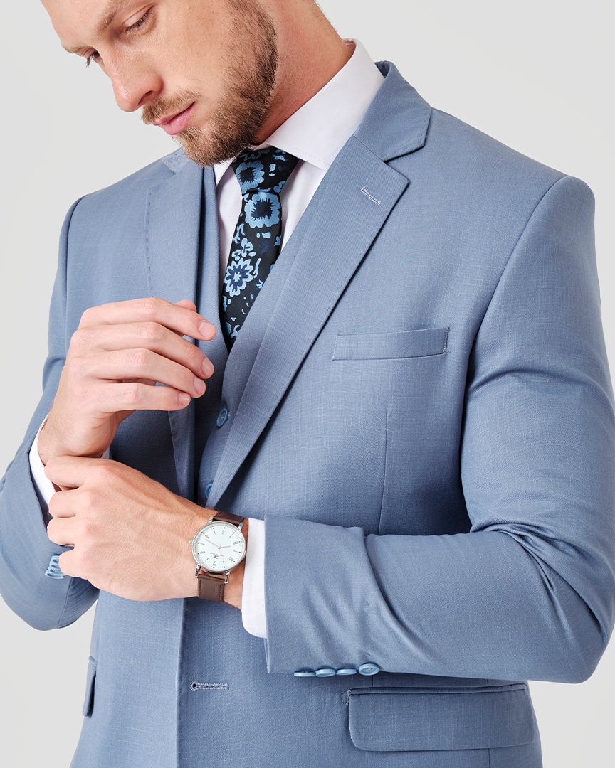 Terno Slim Fit Azul Sky GF353194