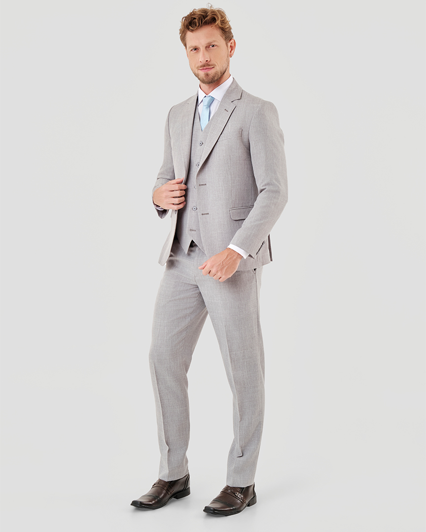 Terno Slim Fit Cinza GF33200