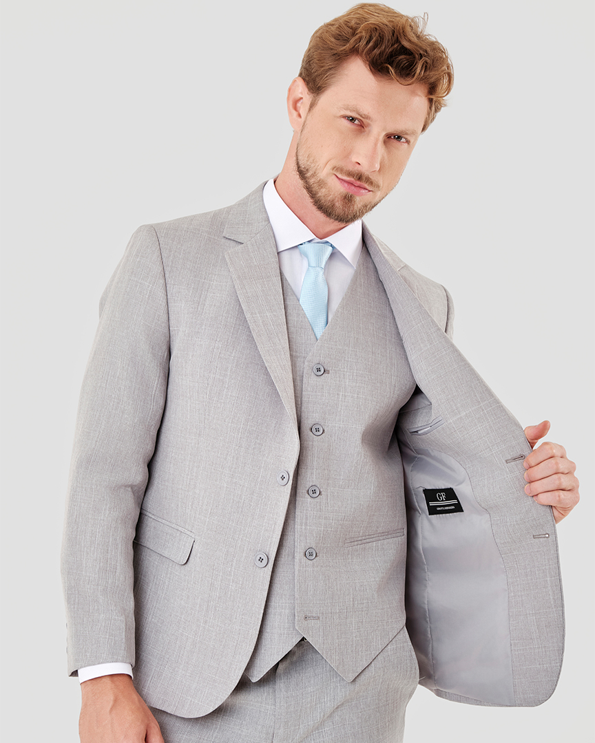 Terno Slim Fit Cinza GF33200