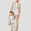 Terno Slim fit Mescla bege gf33200387-f7-inf-adul Grotto Ferreira
