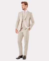 Terno Slim fit Mescla bege GF33200387 Grotto Ferreira