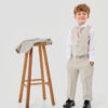Terno Slim fit Mescla bege GF33200387 Grotto Ferreira