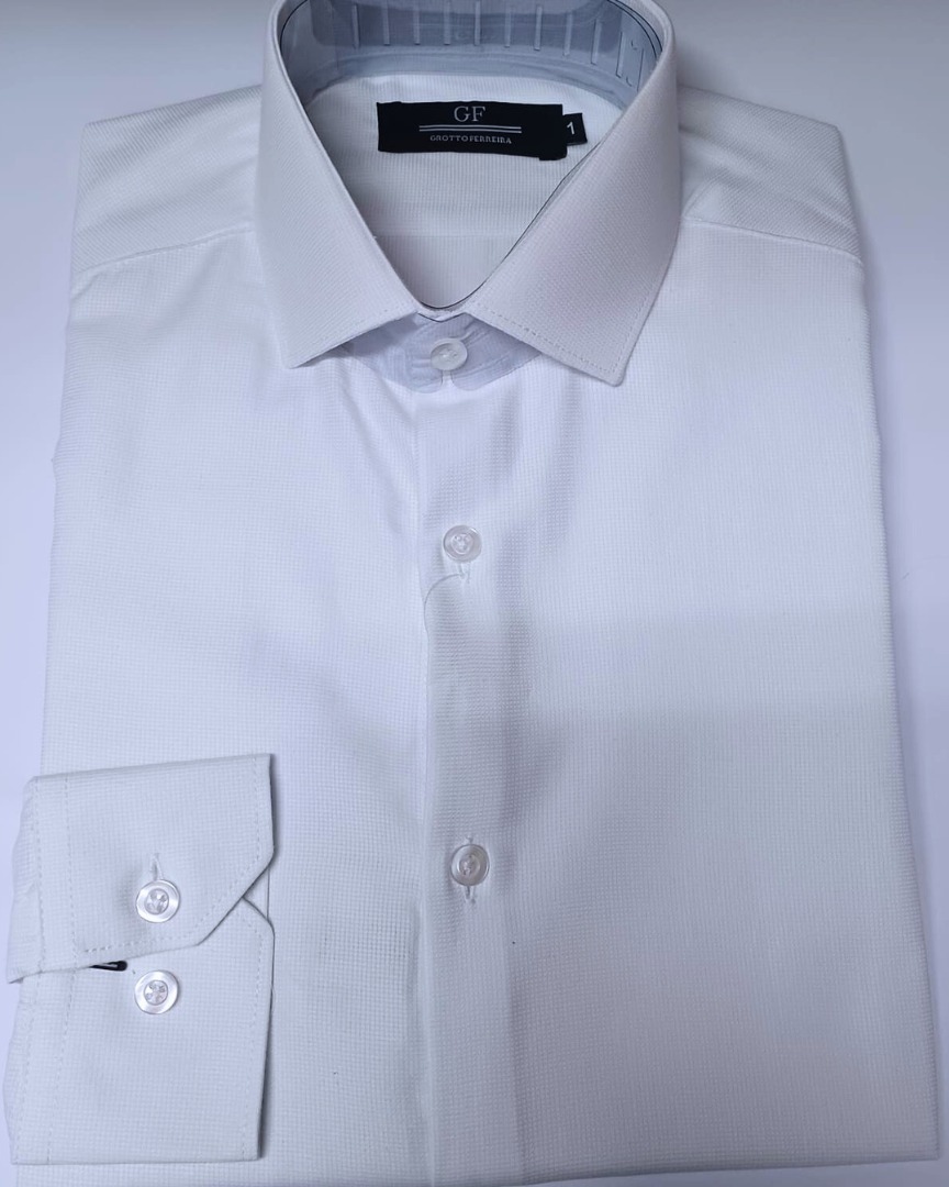 camisa Social tricoline branca de Manga Longa GF60422