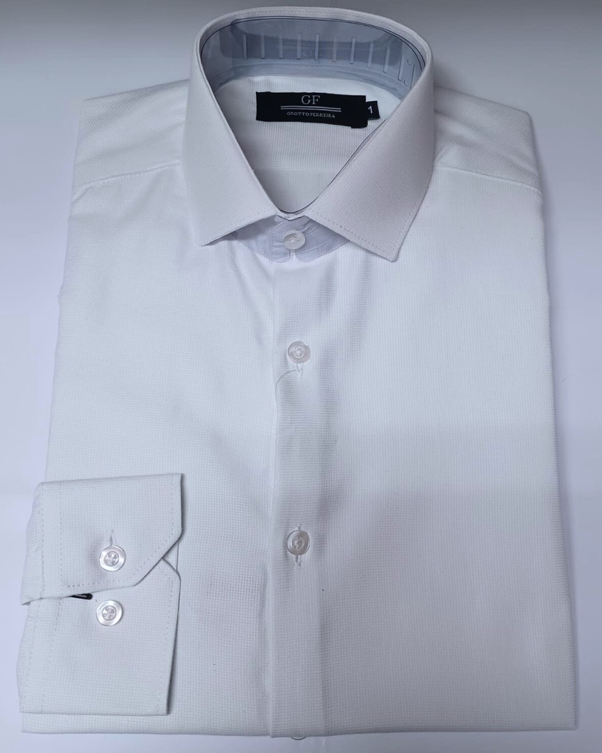 amisa Social tricoline branca de Manga Longa GF60422