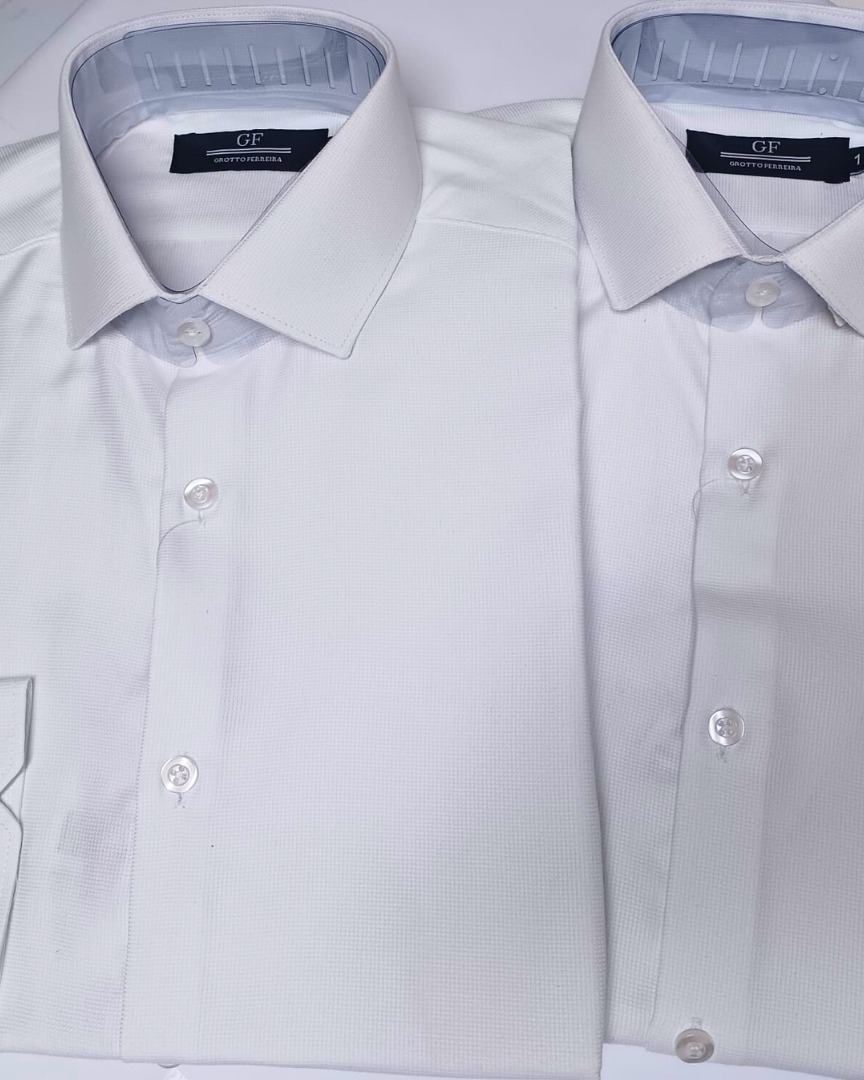 amisa Social tricoline branca de Manga Longa GF60422