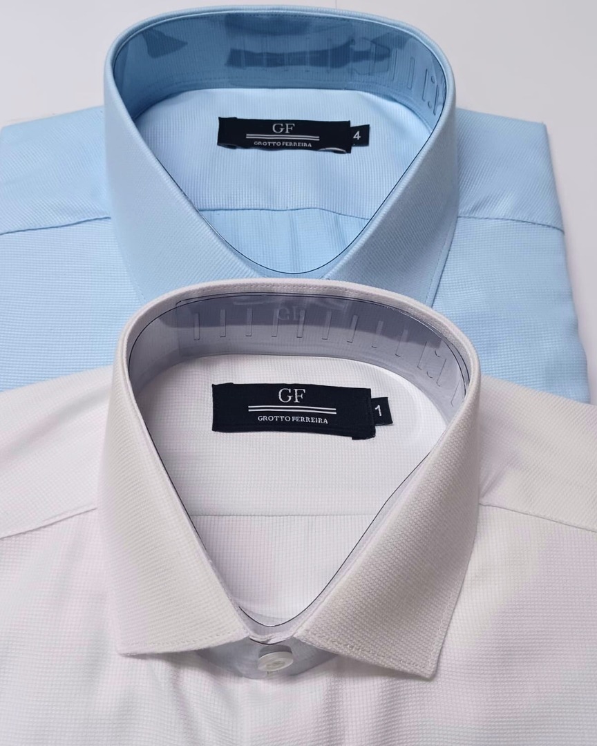 camisa Social tricoline branca de Manga Longa GF60422