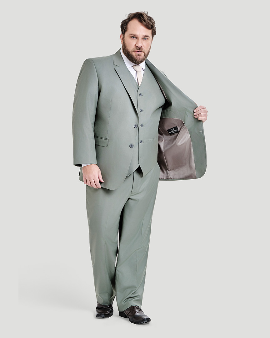 Terno Slim Fit Verde babosa GF35435- Plus Size