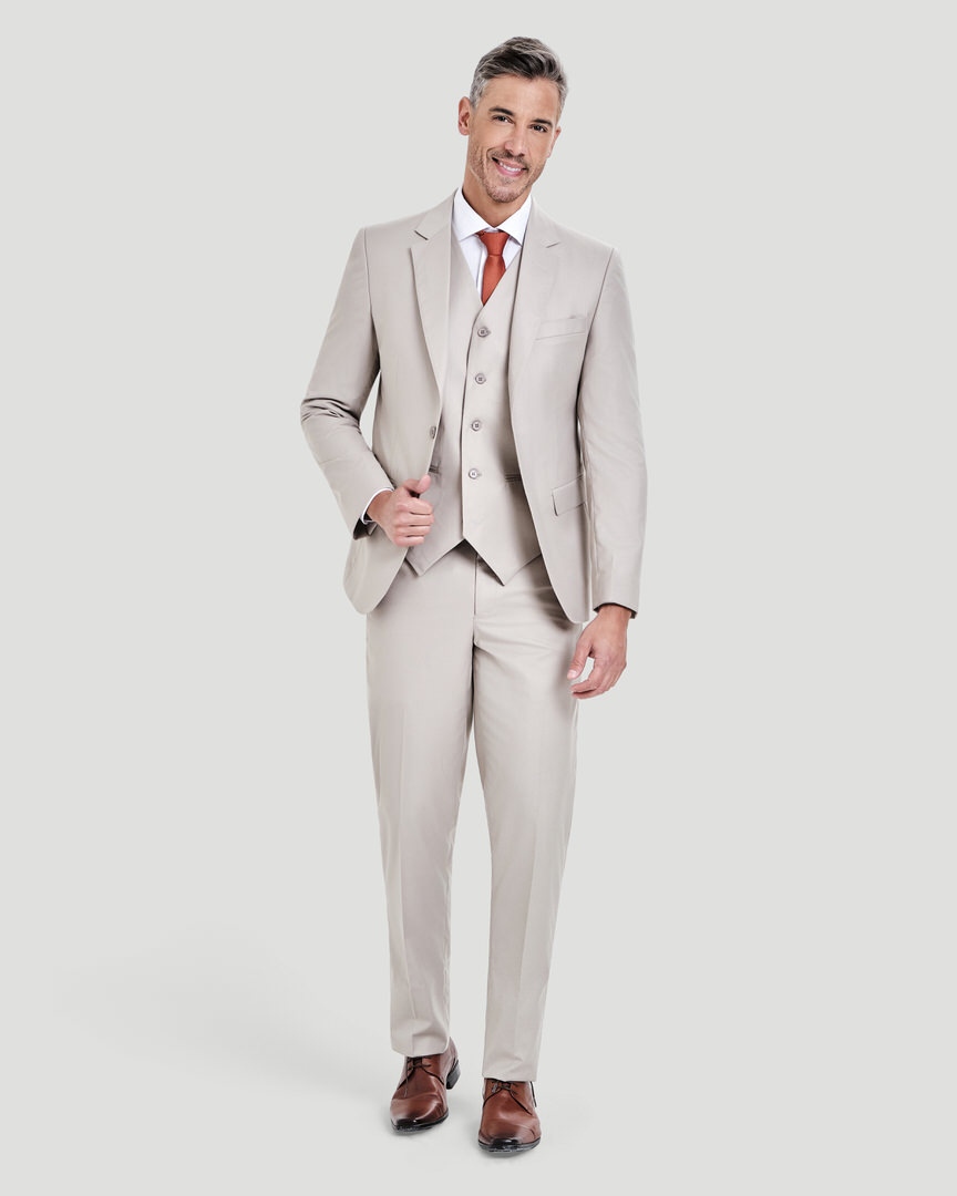 Terno Slim Fit BEGE MALTE GF35437 - Grotto Ferreira