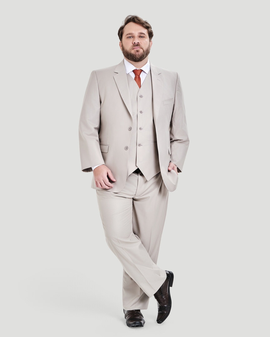 Terno Slim Fit BEGE MALTE GF35437 - Grotto Ferreira