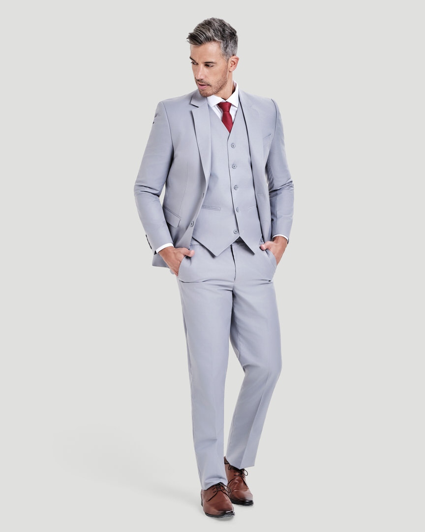 Terno Slim Fit Cinza Granizo GF35438-Grotto Ferreira