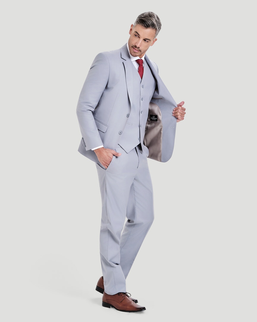 Terno Slim Fit Cinza Granizo GF35438-Grotto Ferreira