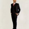 Terno Slim Fit Poliviscose Paris Preto GF35407-Grotto Ferreira