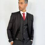 Terno Slim Fit Poliviscose Paris Preto GF35407-Grotto Ferreira