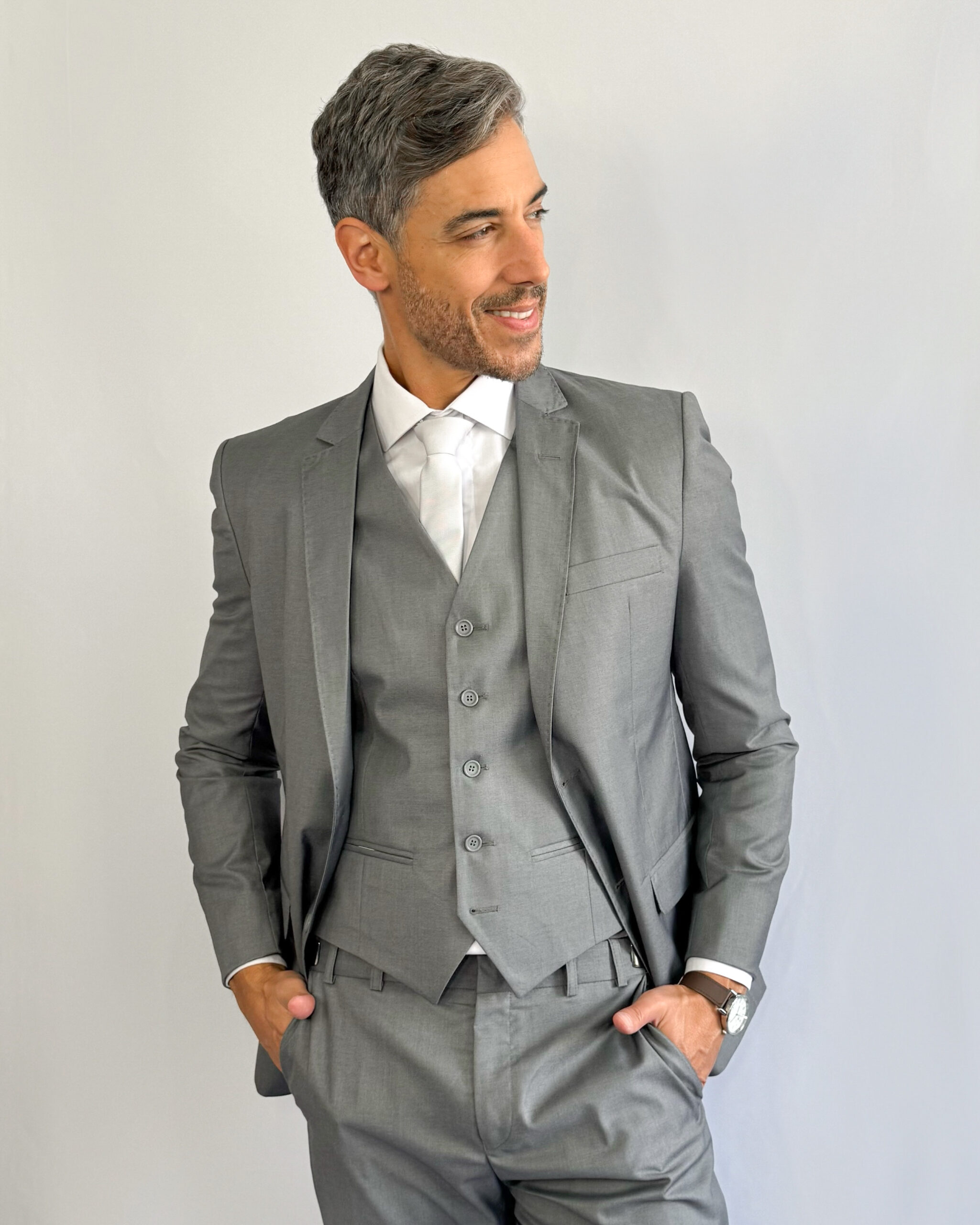 Terno Slim Fit Grafite GF35436 -Grotto Ferreira