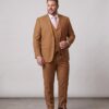 Terno Slim Fit Marrom -Plus Size-GF35441-Grotto Ferreira