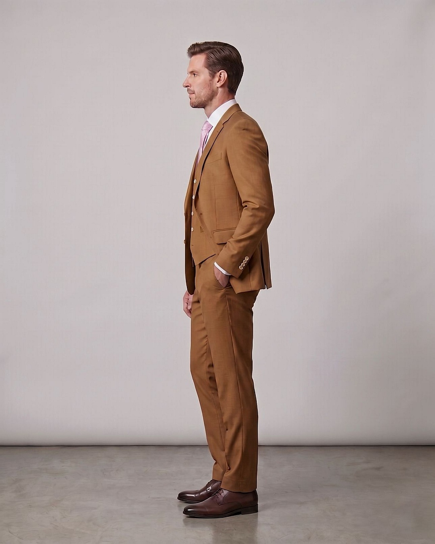 gf35441-f2 Terno Slim Fit Marrom GF35441-Grotto Ferreira