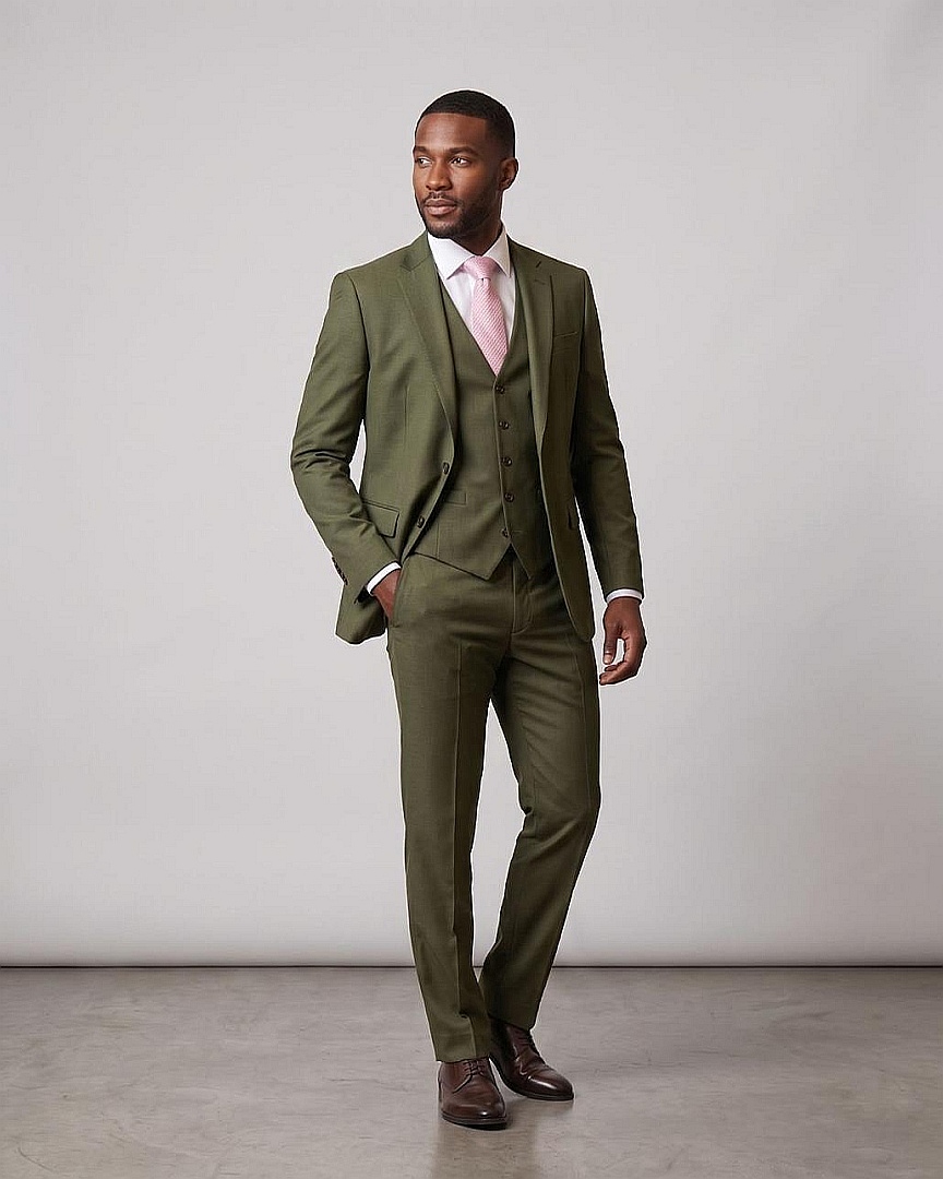 Terno Slim Fit Verde Oliva GF35442-Grotto Ferreira