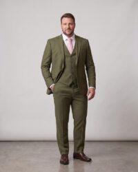 Terno Slim Fit Verde Oliva -Plus Size GF35442-Grotto Ferreira