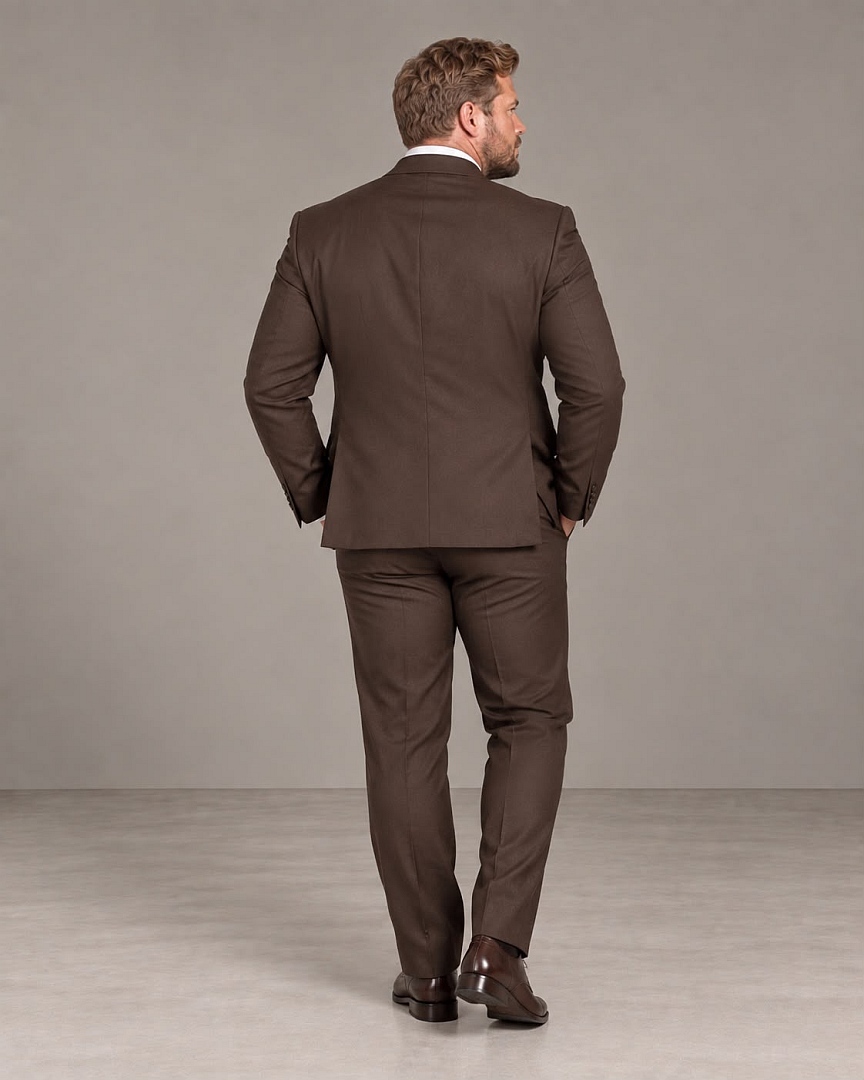 GF35443-Plus3 Terno Slim Fit Marrom-Chocolate GF35443-Grotto Ferreira